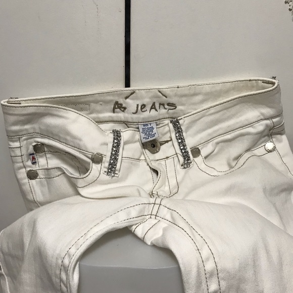 AB Jeans Capri White Size 7 - Picture 6 of 7